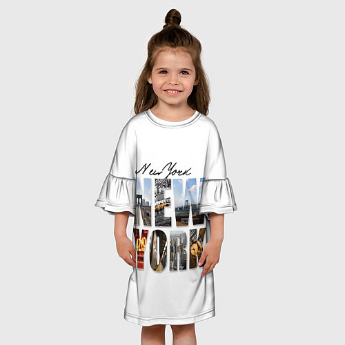 Детское платье Панорамы Нью Йорка / 3D-принт – фото 3