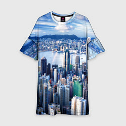 Платье клеш для девочки Гонконг - Китай, цвет: 3D-принт