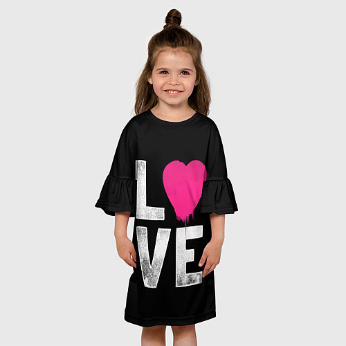 Детское платье Love Heart / 3D-принт – фото 3