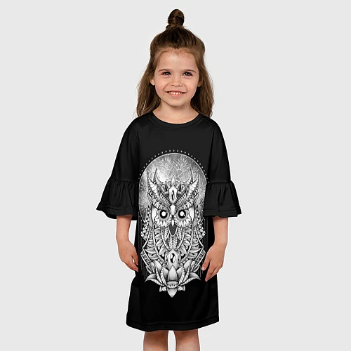 Детское платье Королевская сова / 3D-принт – фото 3