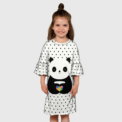 Детское платье Любовь панды / 3D-принт – фото 3