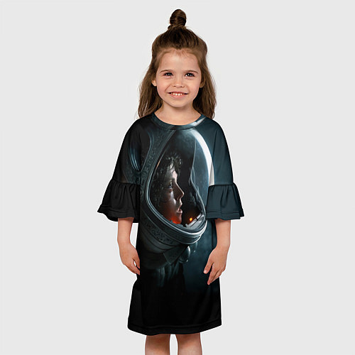 Детское платье Девушка космонавт / 3D-принт – фото 3