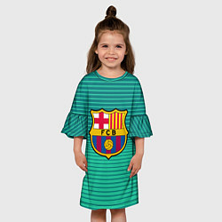 Платье клеш для девочки Барселона, цвет: 3D-принт — фото 2