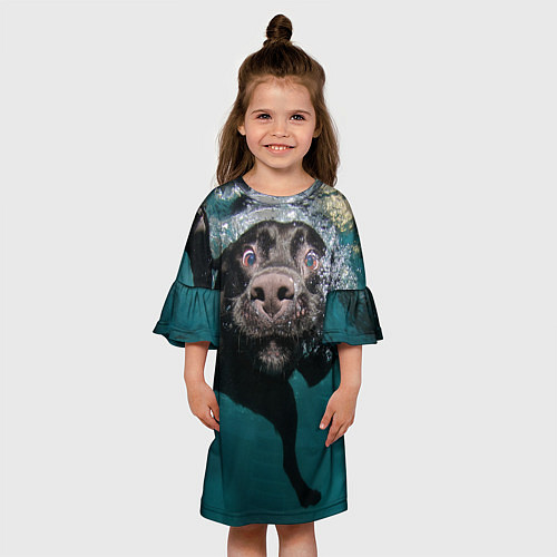Детское платье Пес дайвер / 3D-принт – фото 3