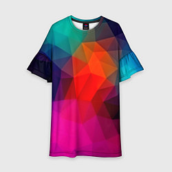 Платье клеш для девочки Abstraction, цвет: 3D-принт