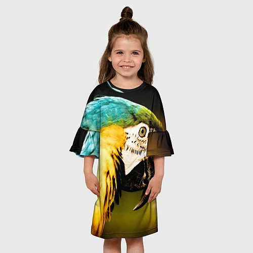 Детское платье Улыбка попугая / 3D-принт – фото 3