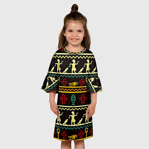 Детское платье Египетский узор / 3D-принт – фото 3