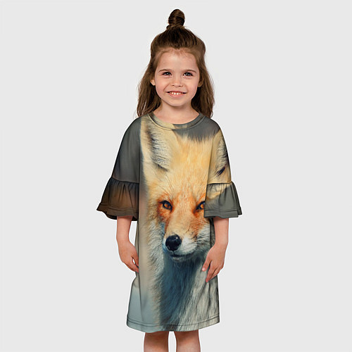 Детское платье Лисица / 3D-принт – фото 3