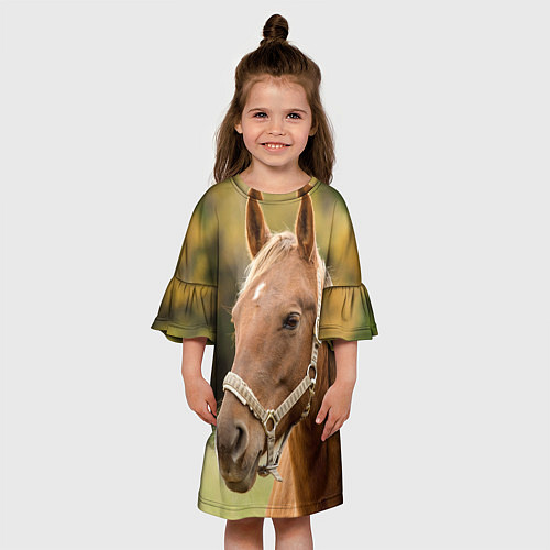 Детское платье Взгляд лошади / 3D-принт – фото 3