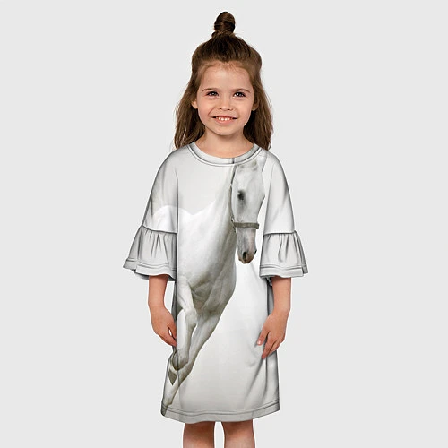 Детское платье Белый конь / 3D-принт – фото 3
