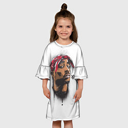 Платье клеш для девочки 2Pac, цвет: 3D-принт — фото 2