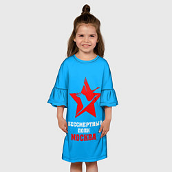 Платье клеш для девочки Бессмертный полк-Москва, цвет: 3D-принт — фото 2