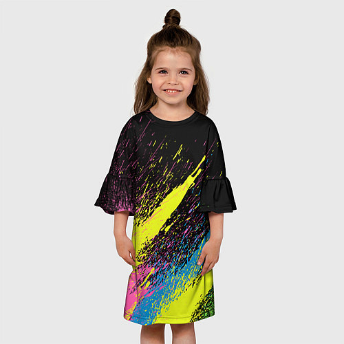 Детское платье Брызги / 3D-принт – фото 3