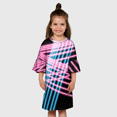 Детское платье Неон / 3D-принт – фото 3