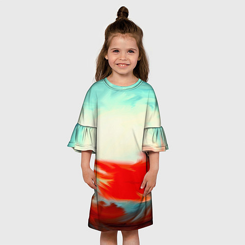 Детское платье Художественные краски / 3D-принт – фото 3