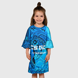 Платье клеш для девочки CS:GO Cold Hyper Beast, цвет: 3D-принт — фото 2