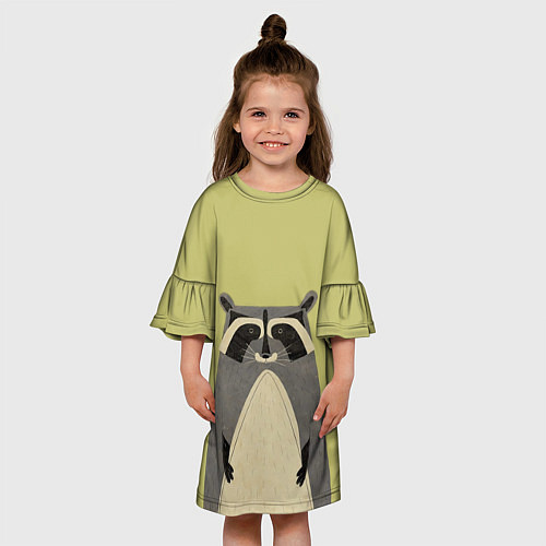 Детское платье Дедушка енот / 3D-принт – фото 3