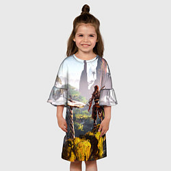 Платье клеш для девочки HZD 6, цвет: 3D-принт — фото 2