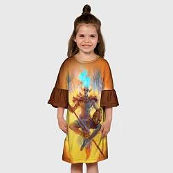 Платье клеш для девочки Вивек, цвет: 3D-принт — фото 2