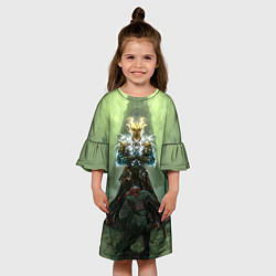 Платье клеш для девочки TES: Heaven Knight, цвет: 3D-принт — фото 2