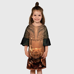 Платье клеш для девочки Довакин, цвет: 3D-принт — фото 2