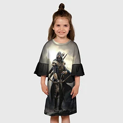 Платье клеш для девочки TES 7, цвет: 3D-принт — фото 2