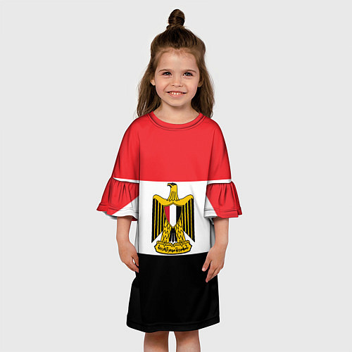 Детское платье Флаг и герб Египта / 3D-принт – фото 3