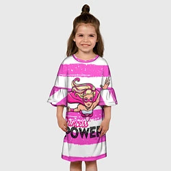 Платье клеш для девочки Сила принцесс, цвет: 3D-принт — фото 2