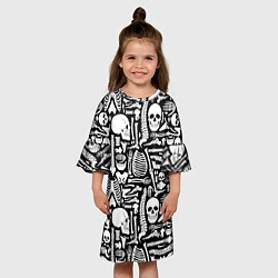 Платье клеш для девочки Кости, цвет: 3D-принт — фото 2