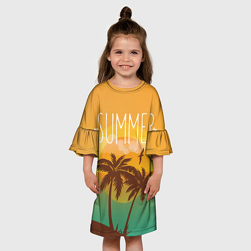 Детское платье Летний пляж / 3D-принт – фото 3