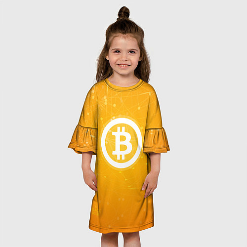 Детское платье Bitcoin Orange / 3D-принт – фото 3