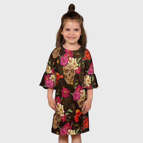 Детское платье Черепа / 3D-принт – фото 3