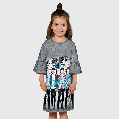 Детское платье 5 Seconds of Summer / 3D-принт – фото 3