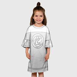 Платье клеш для девочки Litecoin LTC, цвет: 3D-принт — фото 2