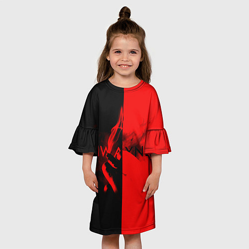 Детское платье Lil Wayne: Black & Red / 3D-принт – фото 3