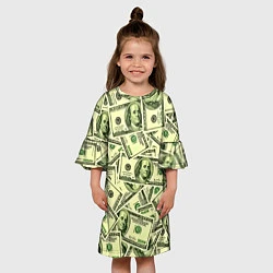 Платье клеш для девочки Benjamin Franklin, цвет: 3D-принт — фото 2