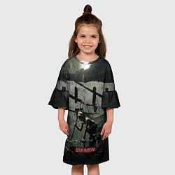 Платье клеш для девочки ГРОТ: дети-маугли, цвет: 3D-принт — фото 2