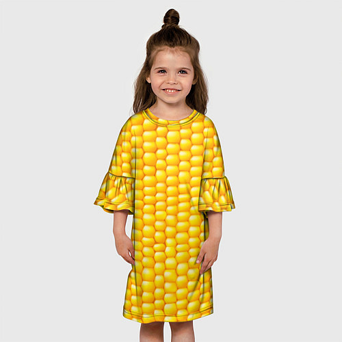 Детское платье Сладкая вареная кукуруза / 3D-принт – фото 3