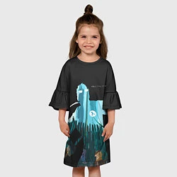 Платье клеш для девочки Half-Life City, цвет: 3D-принт — фото 2