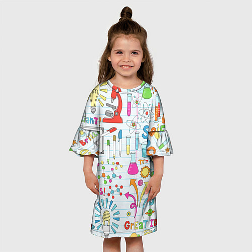Детское платье Научный стиль / 3D-принт – фото 3