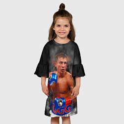 Платье клеш для девочки Геннадий Головкин, цвет: 3D-принт — фото 2
