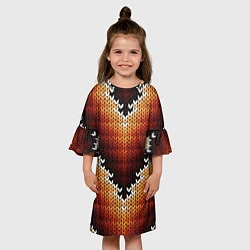 Платье клеш для девочки Вышивка, цвет: 3D-принт — фото 2