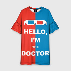 Платье клеш для девочки Im the Doctor, цвет: 3D-принт