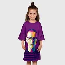 Платье клеш для девочки Честер Беннингтон, цвет: 3D-принт — фото 2
