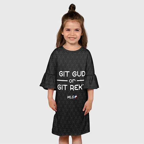 Детское платье MLG Git Gud or Git Rekt / 3D-принт – фото 3