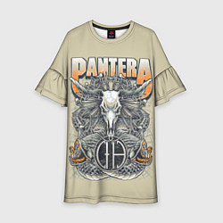 Платье клеш для девочки Pantera: Wild Goat, цвет: 3D-принт