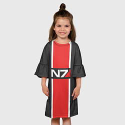 Платье клеш для девочки Mass Effect: N7, цвет: 3D-принт — фото 2