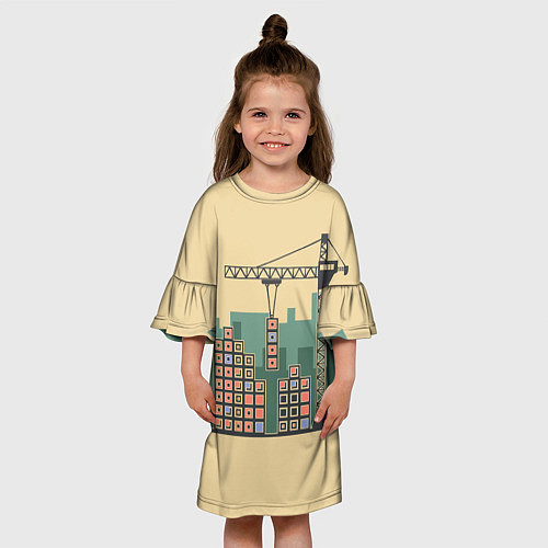 Детское платье Стройка / 3D-принт – фото 3