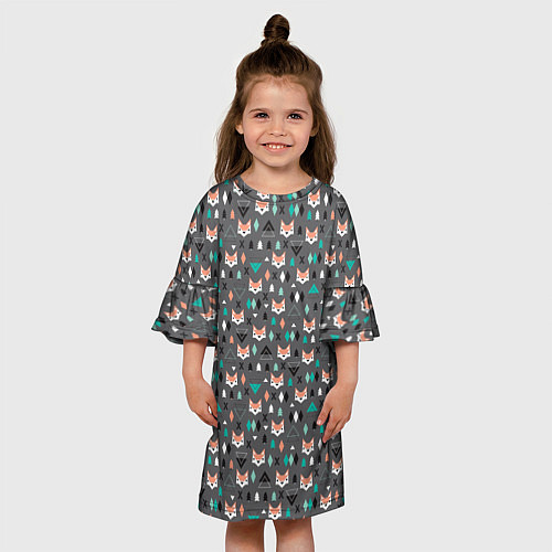 Детское платье Лисы и геометрия / 3D-принт – фото 3