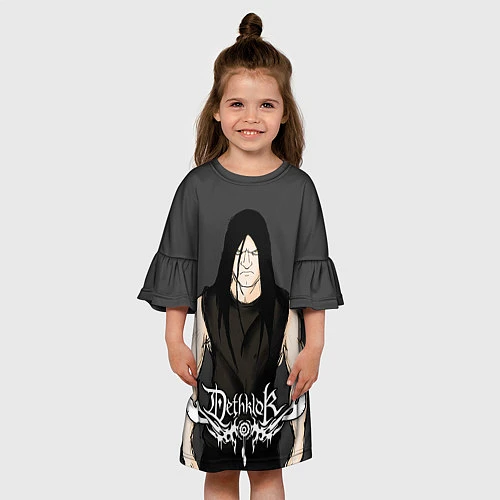 Детское платье Dethklok Man / 3D-принт – фото 3